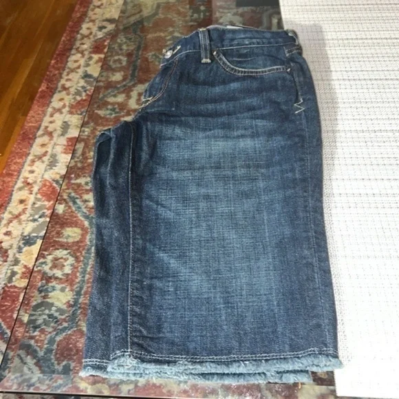 - Lucky Brand Cutoff Stella Skinny Frayed Hem Denim Shorts - Picture 7 of 7